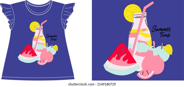 summertime t shirt vector illastration