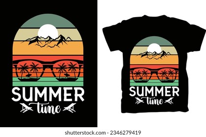 summertime t-shirt design, summer holiday design, beach t-shirt design