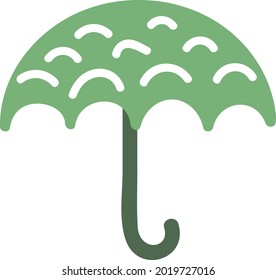Summertime umbrella, illustration, vector on a white background.