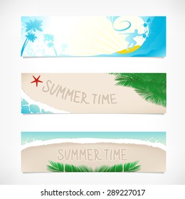 Summertime vector banners