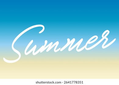 Summery beach-style background material with white cut-out Summer letters