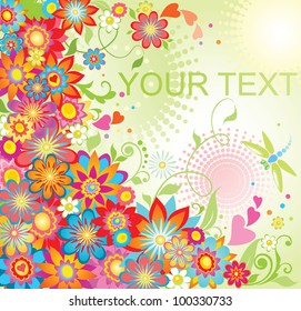 Summery colorful background