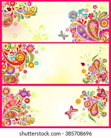 Summery decorative banners