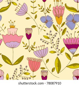 summery floral seamless background