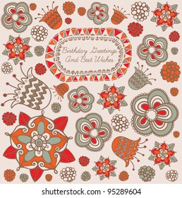 summery floral seamless background