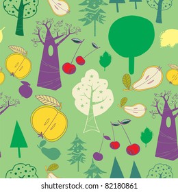 summery fruit forest