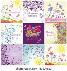 Summery greeting cards