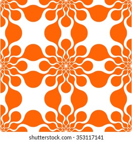 Summery texture. Seamless. Vector background. Warm color. Pattern of circles. 