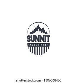 Summit Adventure Camp Logo Vector Template