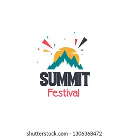 Summit Adventure Camp Logo Vector Template