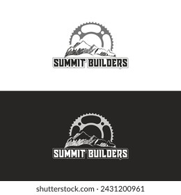 Summit Builders Handdrawn Pictorial Mark Builders Logo Design