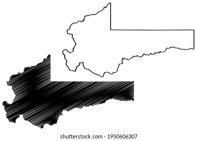 Summit County, State of Utah (U.S. county, United States of America) map vector illustration, scribble sketch Summit map