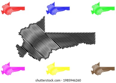 Summit County, State of Utah (U.S. county, United States of America) map vector illustration, scribble sketch Summit map