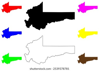 Summit County, State of Utah (U.S. county, United States of America, USA, U.S., US) mapa ilustração vetorial, esboço rabiscar Mapa da cimeira