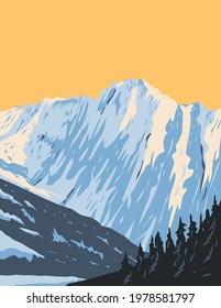 Summit of Eldorado Peak at the Head of Marble Creek and Inspiration Glacier Located in Northern Cascades National Park in Washington Poster Art
