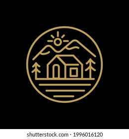 summit logo mountain logo design golden 
