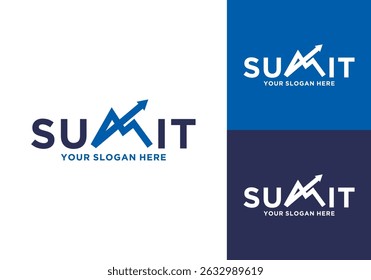 modelo do logotipo do Summit, design do Summit, design do growth	