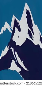 cima y paisaje montañoso con nieve