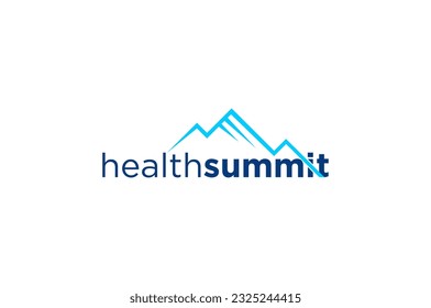 Summit mountain logo design modern simple minimalist hill outdoor vector template
