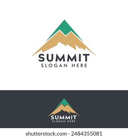 Logotipo de la forma de la montaña de la cumbre para la compañía corporativa