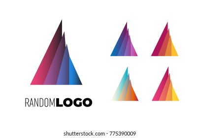 Summit Random Logo. Property estate or tech modern symbol. Vector and JPEG included