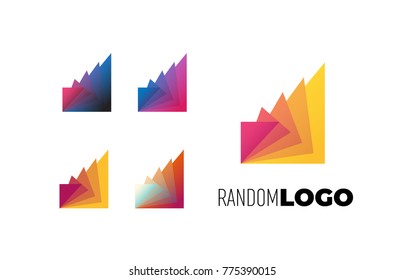 Summit Random Logo. Property estate or tech modern symbol. Vector and JPEG included