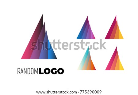 Summit Random Logo. Property estate or tech modern symbol. Vector and JPEG included