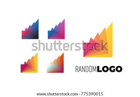 Summit Random Logo. Property estate or tech modern symbol. Vector and JPEG included