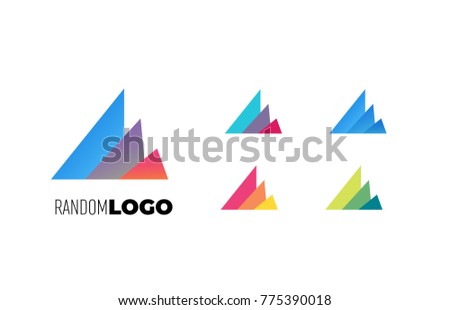 Summit Random Logo. Property estate or tech modern symbol. Vector and JPEG included