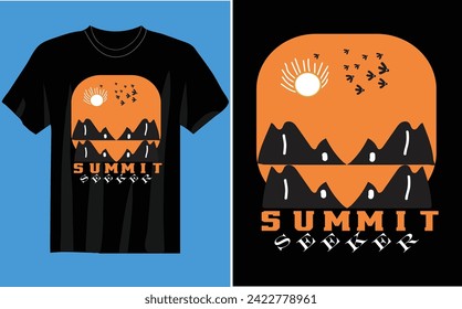 Diseño de camisetas del Seerer de la Cumbre Diseño de ilustraciones vectoriales para gráficos de moda, camisetas, impresiones, afiches, regalos, pegatinas.