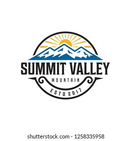 summit valey mountain vector logo