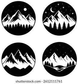 Summit Vector Silhouetted Bundle Set Collection