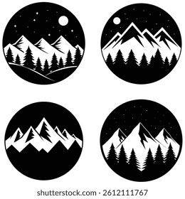 Summit Vector Silhouetted Bundle Set Collection