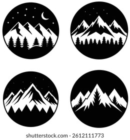Summit Vector Silhouetted Bundle Set Collection