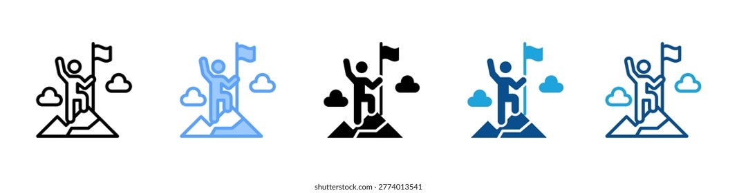 Summit web icon with multiple style collection