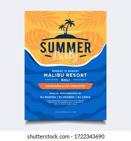 Summmer Party Poster with Island