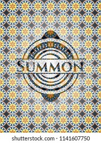 Summon arabesque emblem. arabic decoration.
