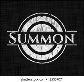 Summon chalkboard emblem on black board