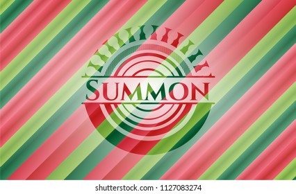 Summon christmas colors style badge.