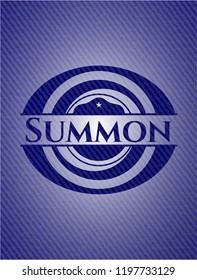 Summon emblem with denim high quality background