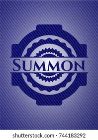 Summon emblem with denim high quality background