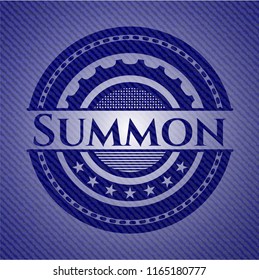 Summon emblem with denim texture