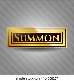 Summon golden badge or emblem