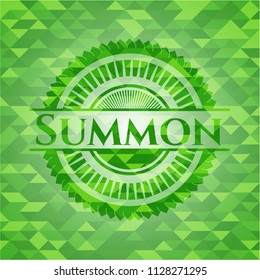 Summon green mosaic emblem