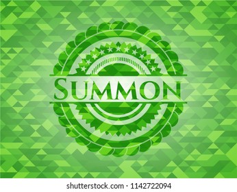 Summon green mosaic emblem