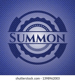 Summon with jean texture. Vector Illustration. Detailed.