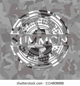 Summon on grey camouflage pattern