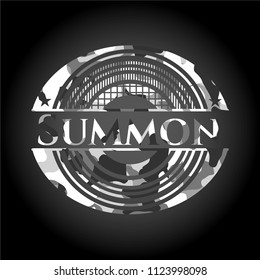Summon on grey camouflage pattern