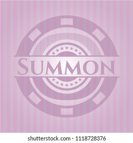 Summon realistic pink emblem