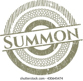 Summon rubber grunge stamp